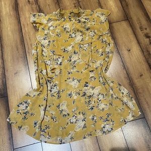 Michel Studio Collection Flowered Blouse